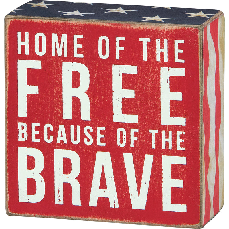 Home Of The Free Box Sign (Pack of 2)