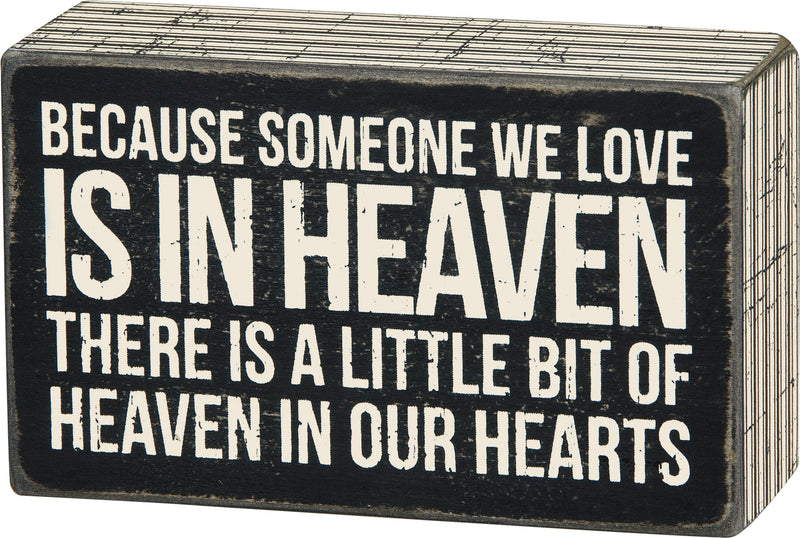 In Our Hearts Box Sign (Pack of 2)