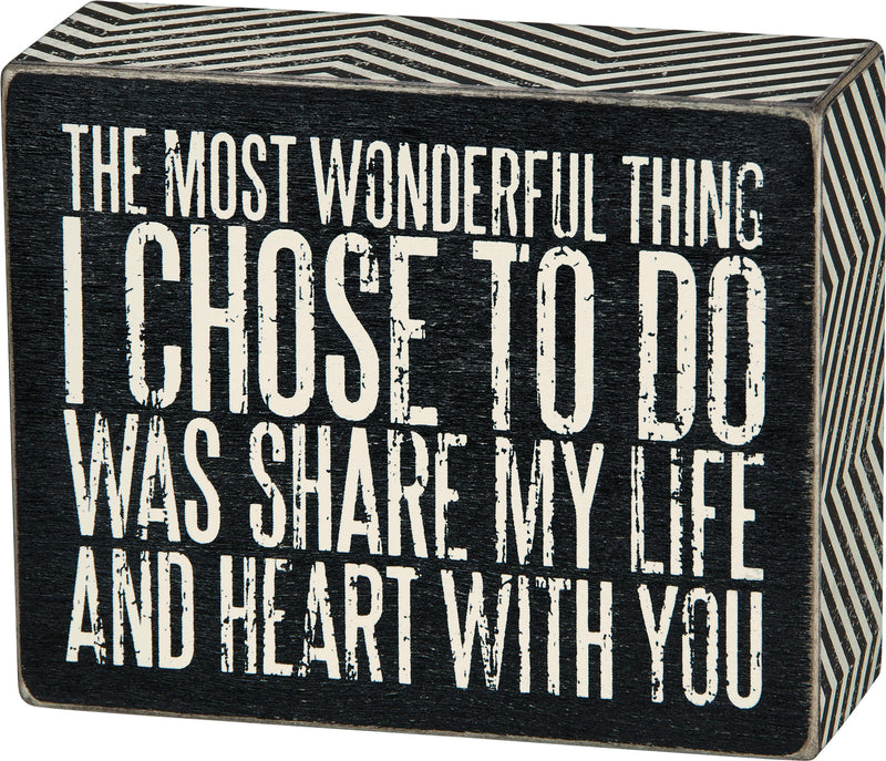 Share My Life Box Sign  (Pack of 2)