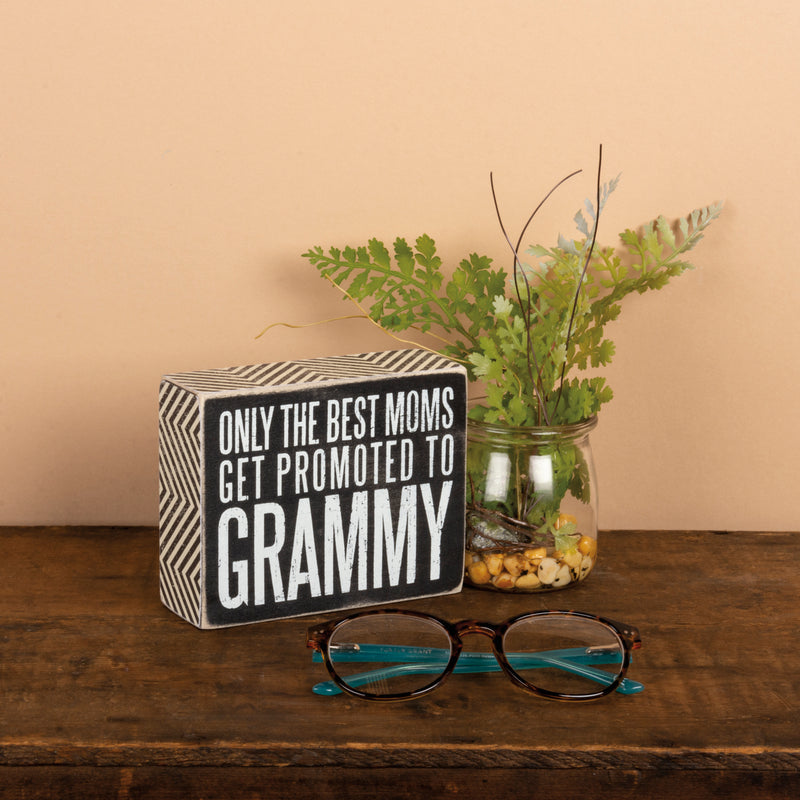 Promoted To Grammy Box Sign  (Pack of 2)