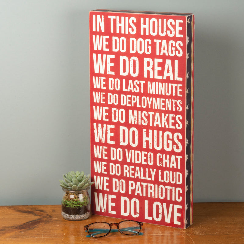We Do Dog Tags Box Sign  (Pack of 2)