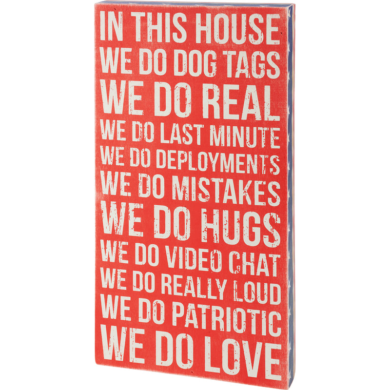 We Do Dog Tags Box Sign  (Pack of 2)