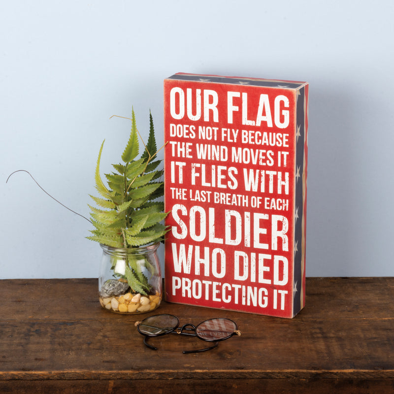 Our Flag Box Sign (Pack of 2)