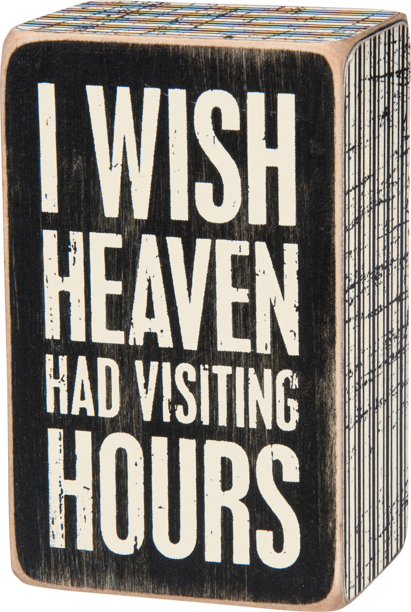 Visiting Hours Box Sign (Pack of 2)