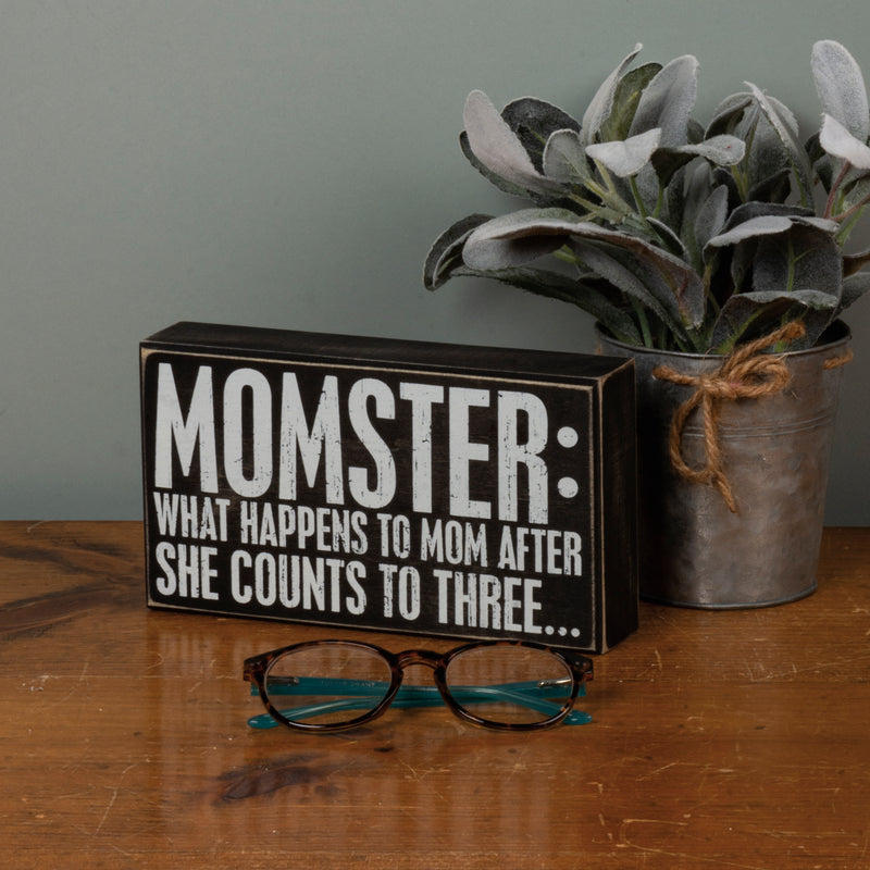 Momster Box Sign  (Pack of 2)