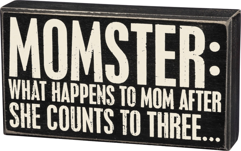 Momster Box Sign  (Pack of 2)