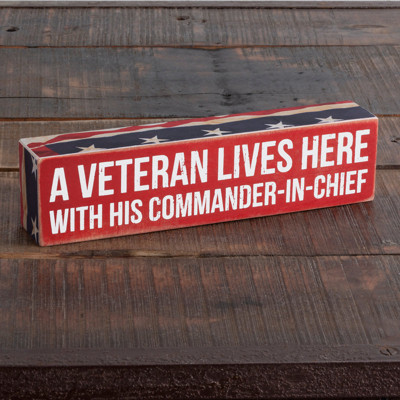 Lives Here With His Commander Box Sign (Pack of 2)