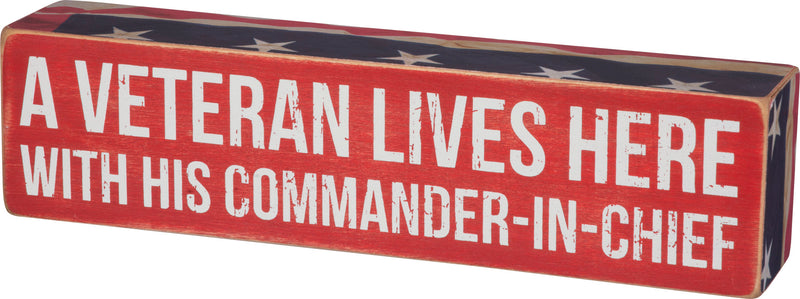 Lives Here With His Commander Box Sign (Pack of 2)