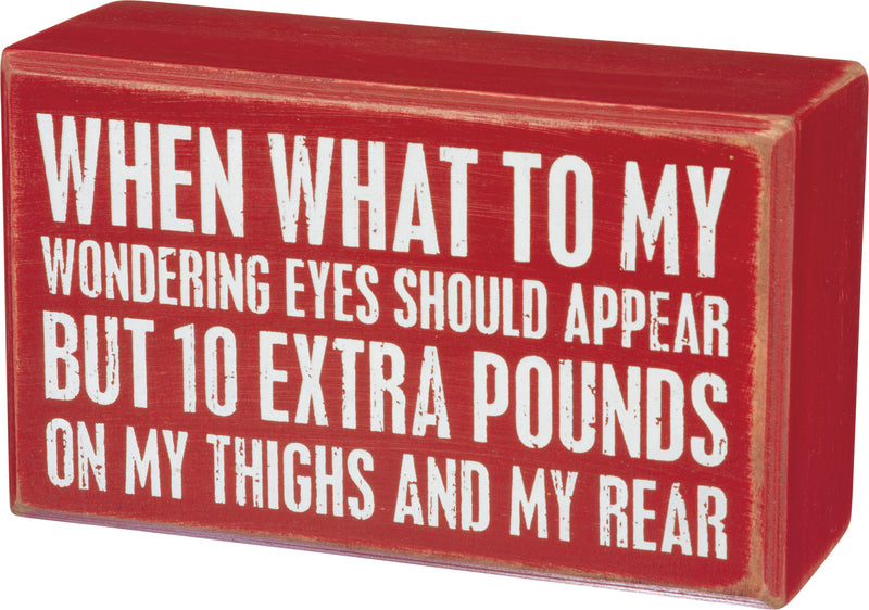 10 Extra Pounds Box Sign (PACK OF 2)