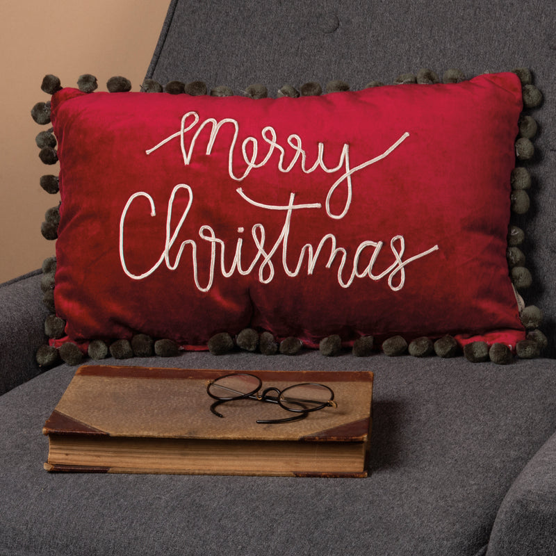 Merry Christmas Velvet Pillow (PACK OF 2)