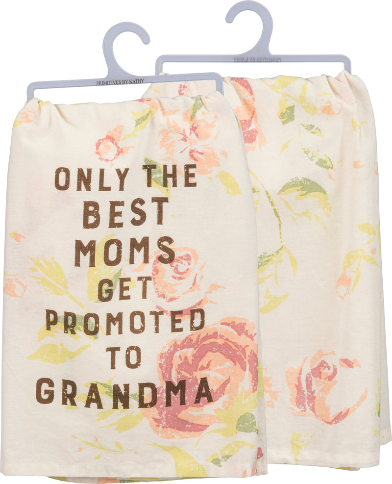 Best Moms Get Promoted To Grandma Kitchen Towel  (Pack of 6)
