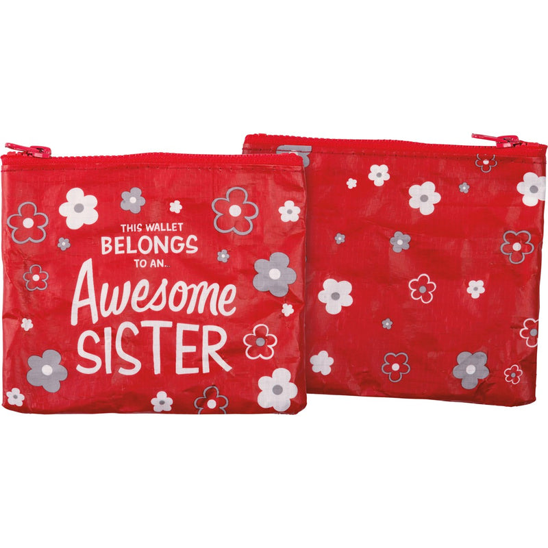 Awesome Sister Zipper Wallet (Pack of 4)