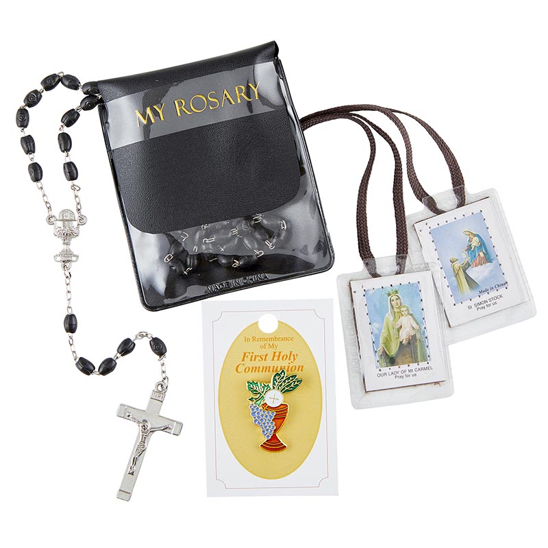 First Communion Kit Plastic Rosary Boy