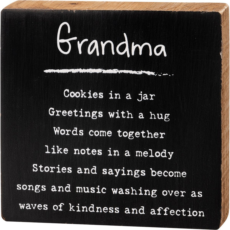 Grandma Block Sign (Pack of 4)