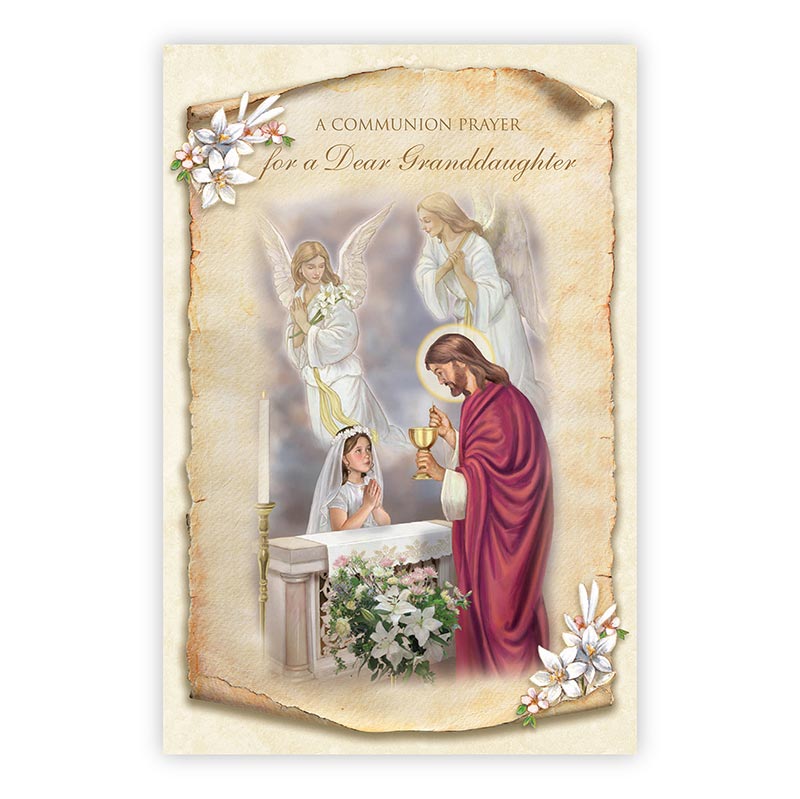Greeting Card - A Communion Prayer for a Dear Granddaughter