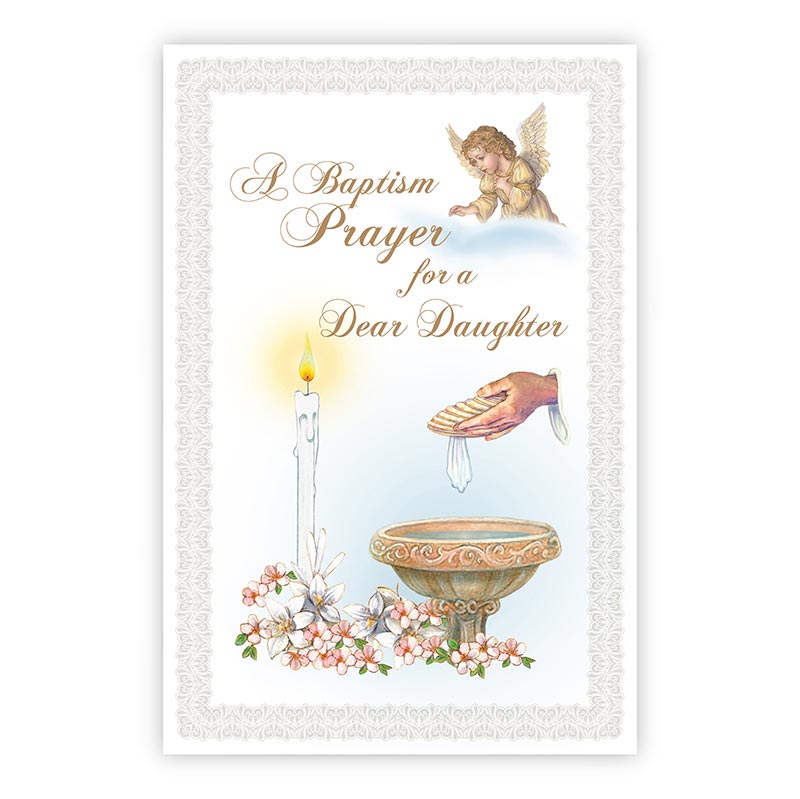 Greeting Card - Baptism Prayer for a Dear Daughter