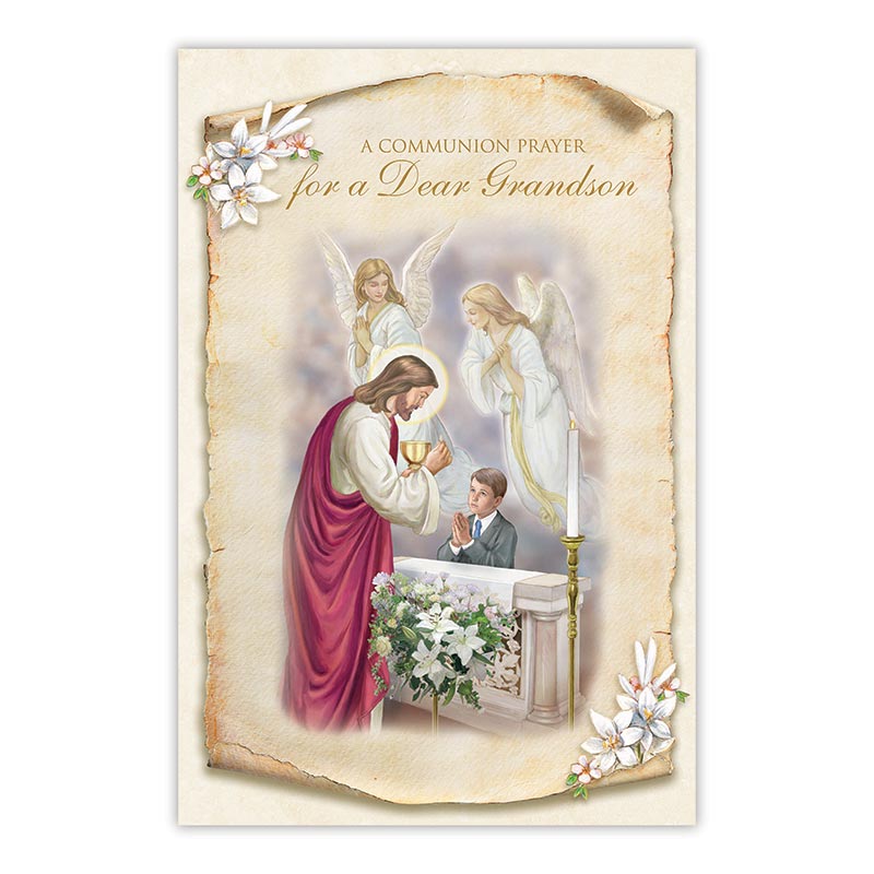 Greeting Card - Communion Prayer for Grandson