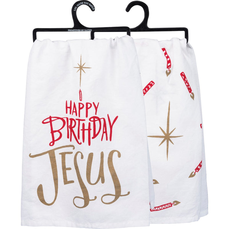 Happy Birthday Jesus Kitchen Towel (Pack of 6)
