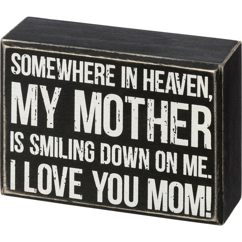 I Love You Mom Box Sign (Pack of 2)