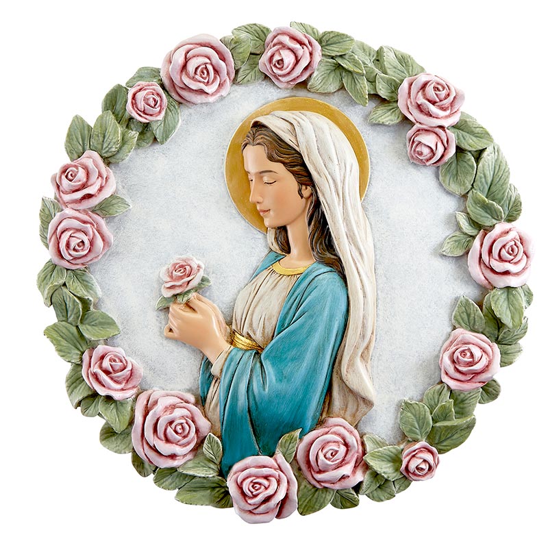 Madonna of The Rose Plaque