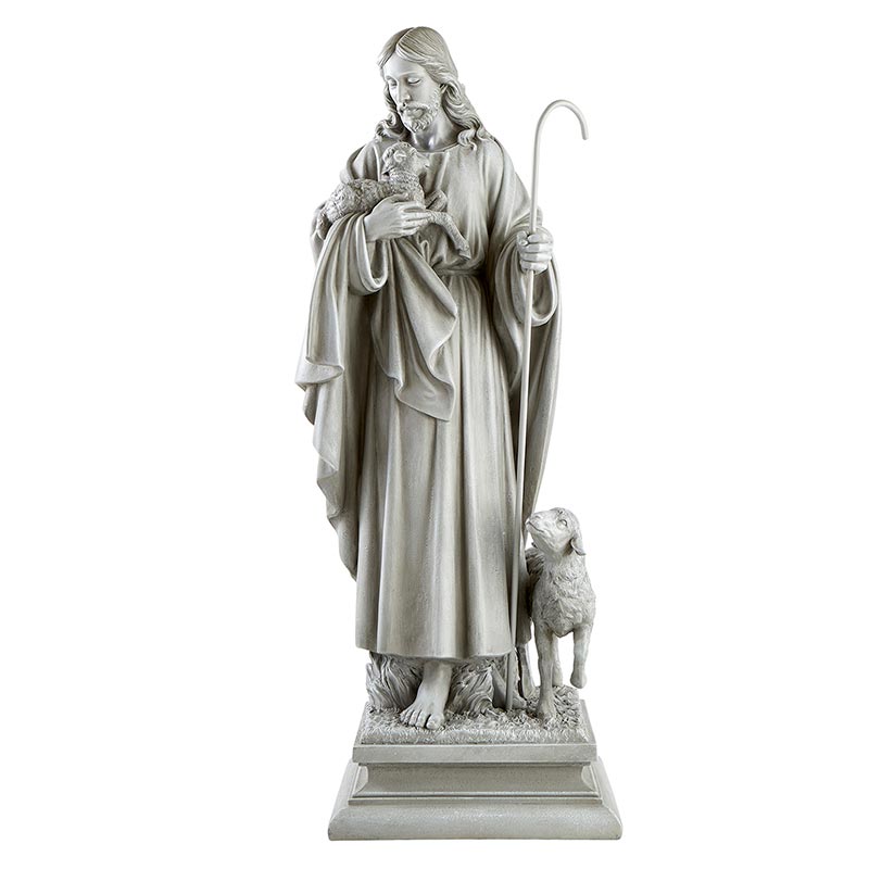28" Jesus, The Good Shepherd Garden Statue