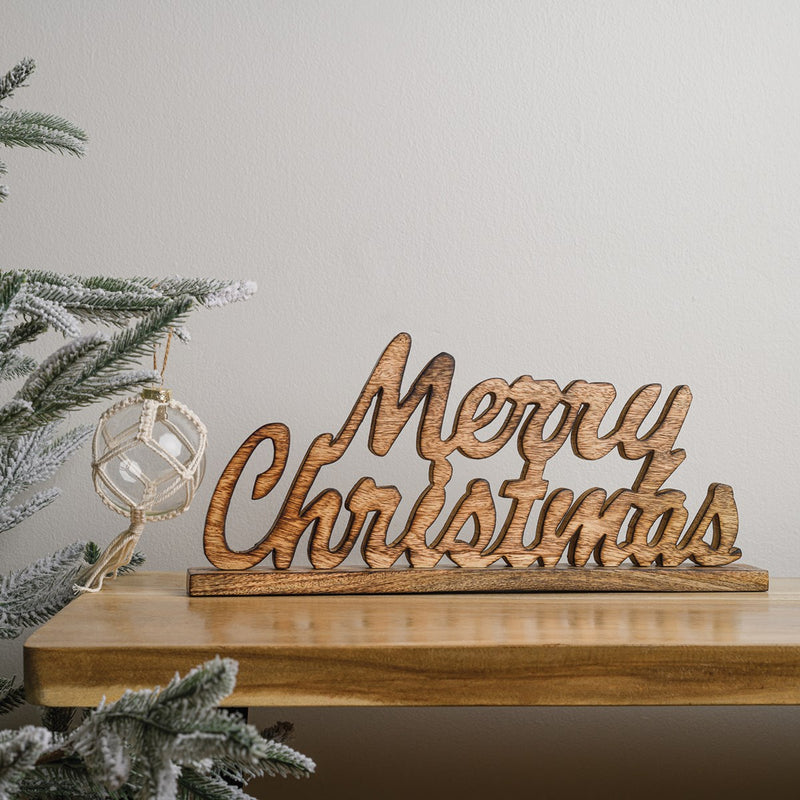 Merry Christmas Wood Sitter (PACK OF 2)