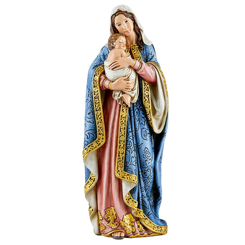 8-1/4" H Madonna And Child Statue
