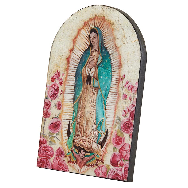 Arched Wood Plaque - Our Lady Of Guadalupe