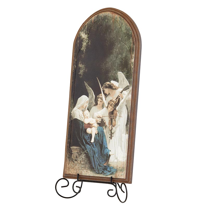 Arched Wood Plaque - Bouguereau: Song Of Angels