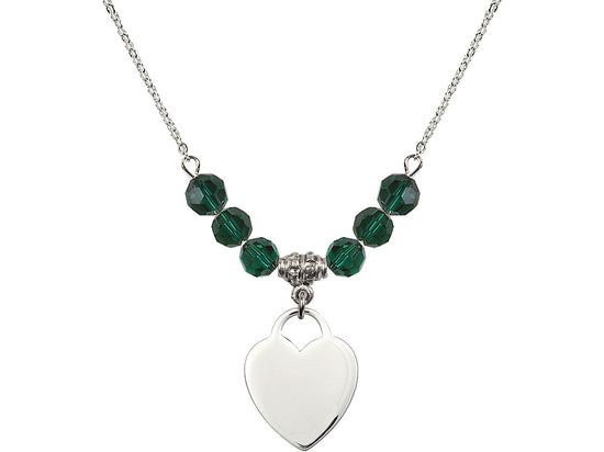 N30 Birthstone Necklace Heart Available in 15 Colors
