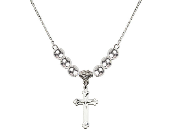 N32 Birthstone Necklace Cross