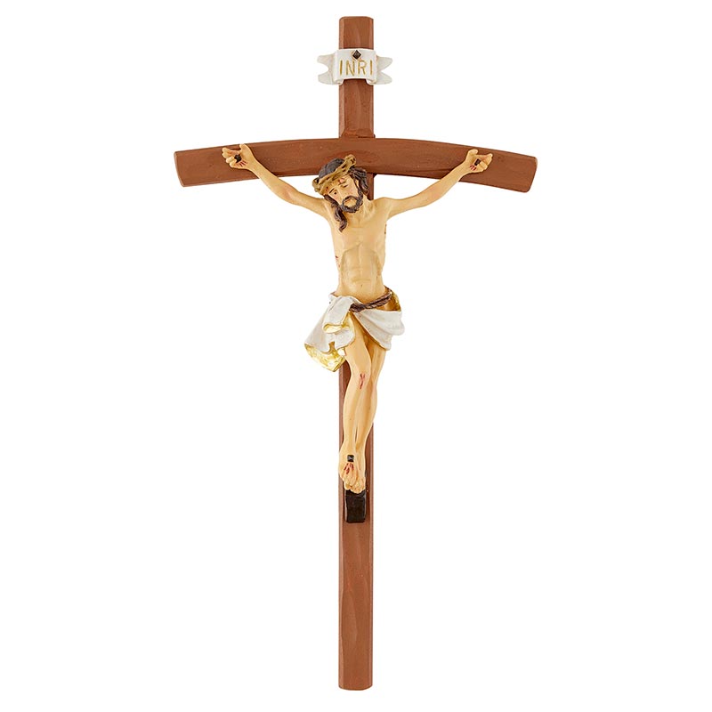 12" Hammered Finish Crucifix
