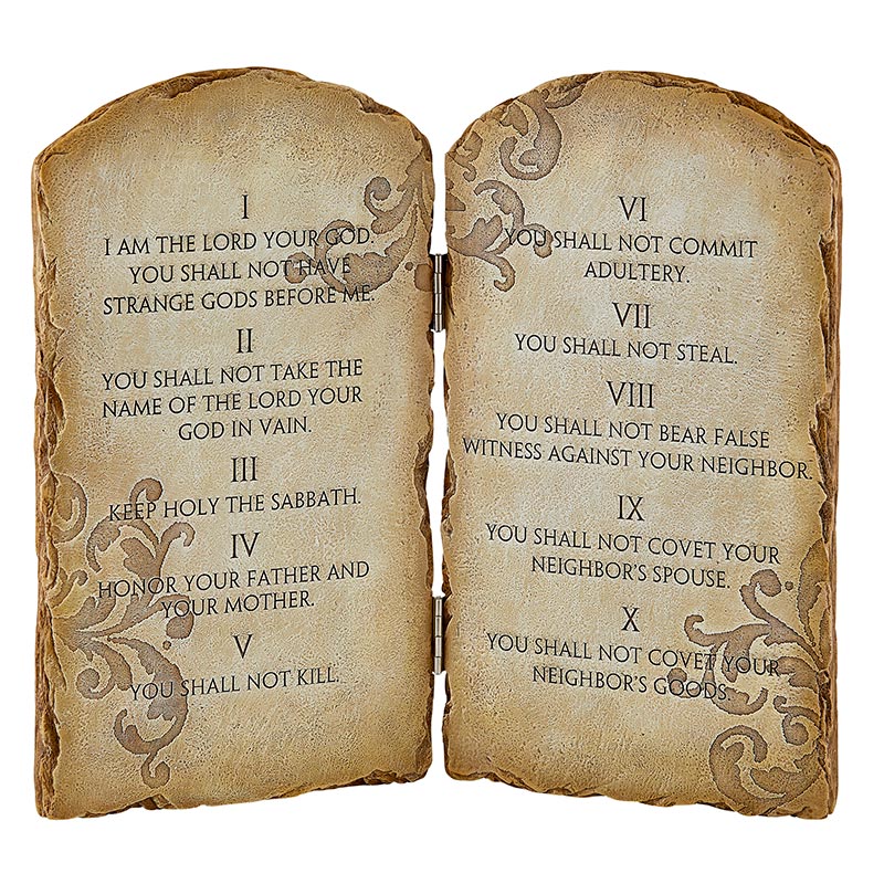 13-1/2" H Ten Commandments Plaque