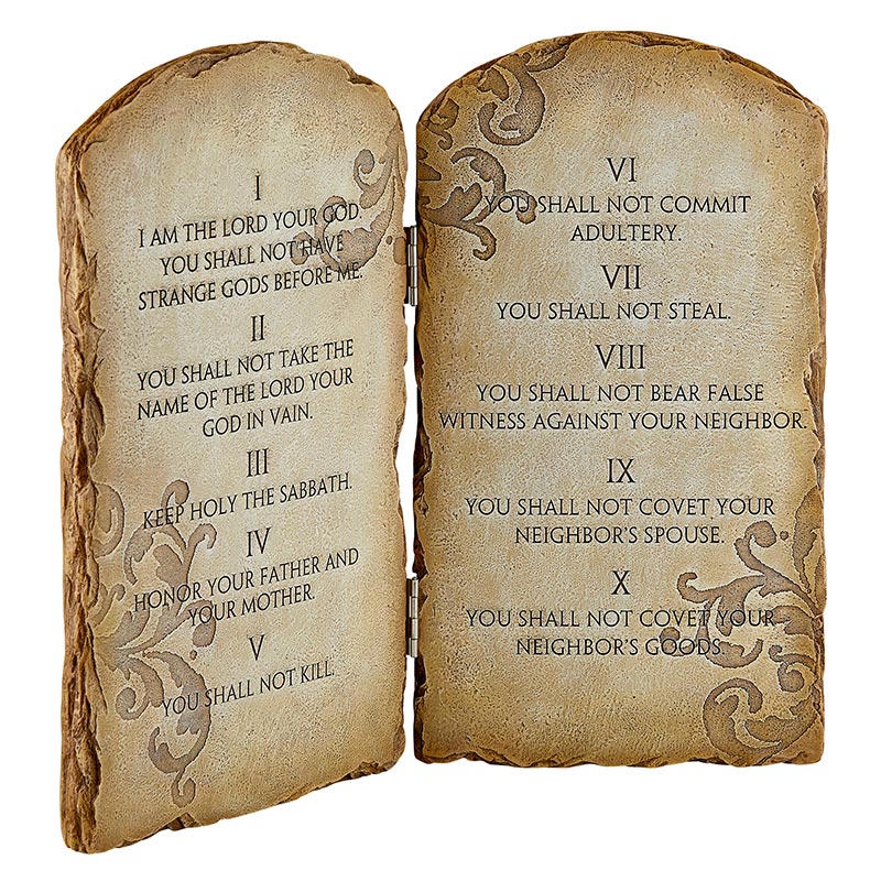 13-1/2" H Ten Commandments Plaque