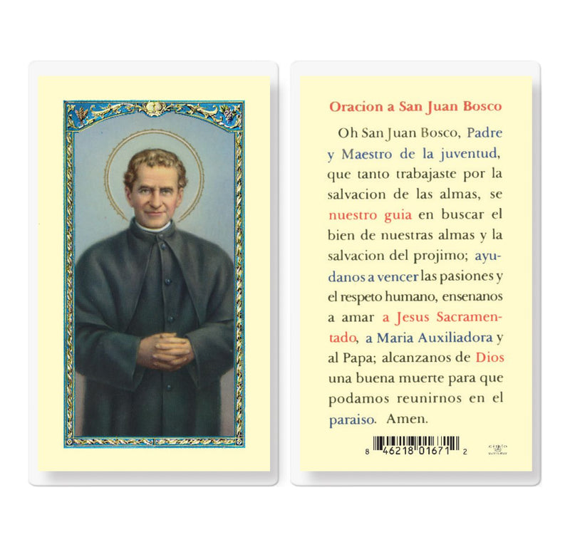 Oracion A San Juan Bosco Holy Card
