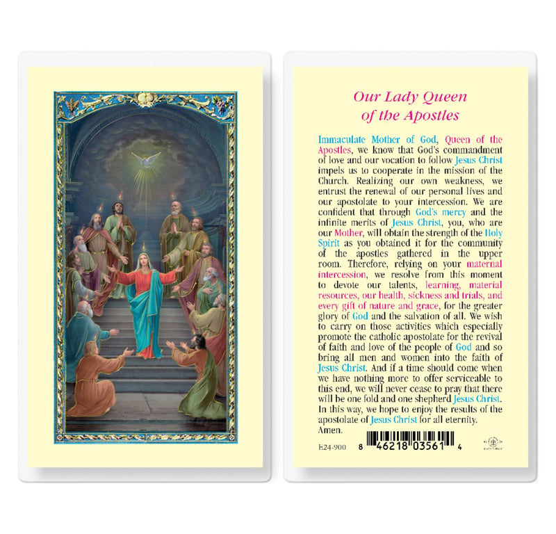 Our Lady Queen of the Apostles Holy Card