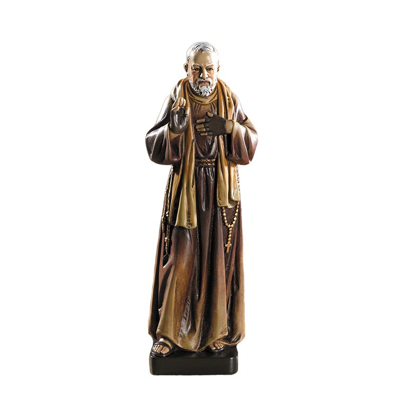 8"H Saint Pio Statue