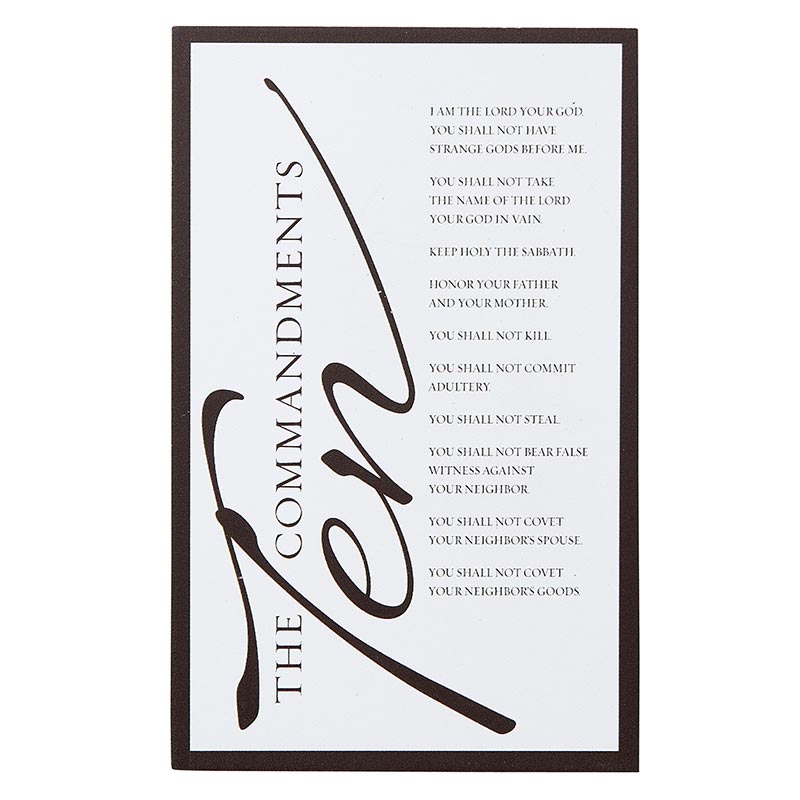 Prayer Plaque - Ten Commandments
