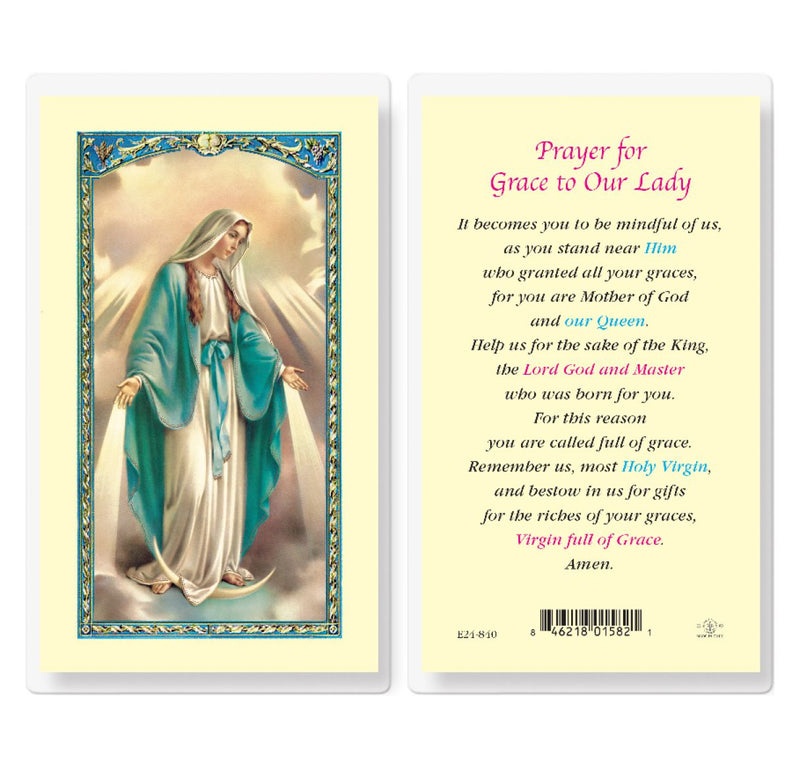 Prayer for Grace Holy Card
