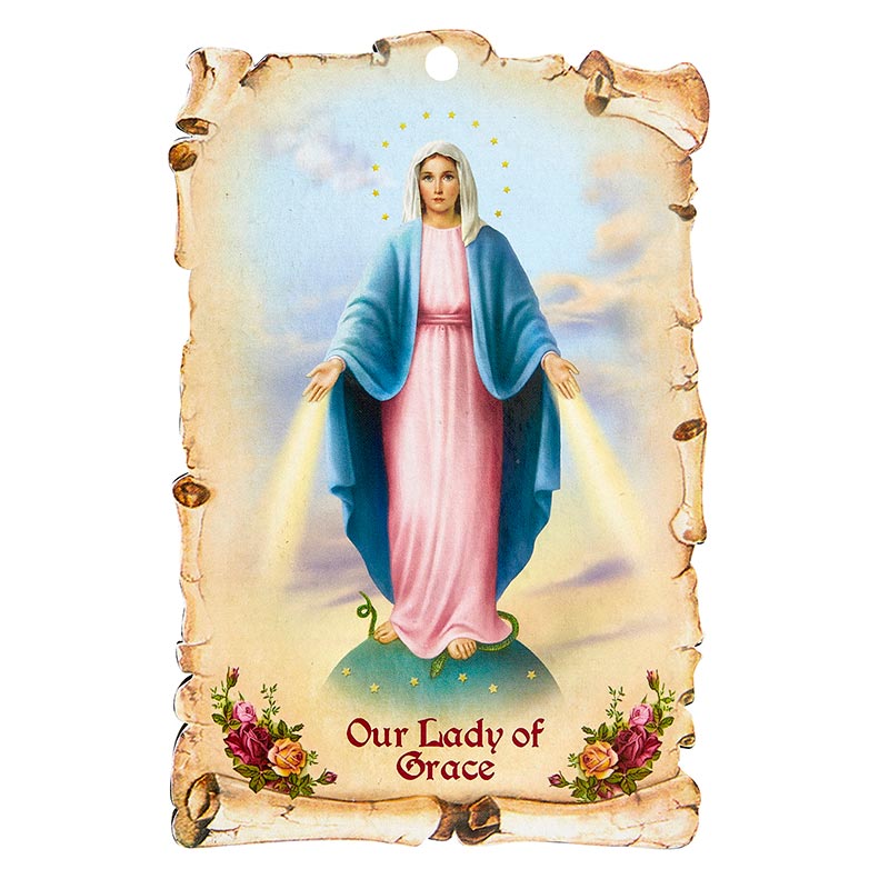 Sacred Scroll Plaque - Our Lady Of Grace