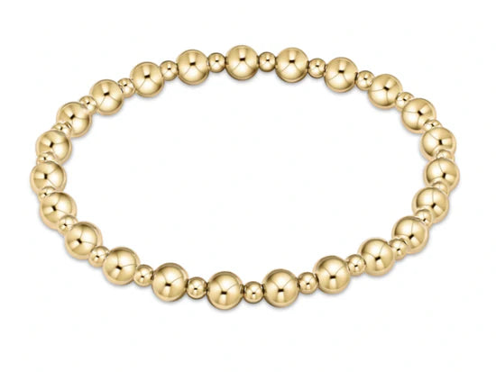 ENEWTON classic grateful pattern 5mm bead bracelet - gold