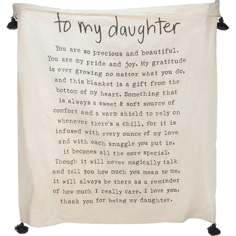To My Daughter Throw Blanket (Pack of 2)