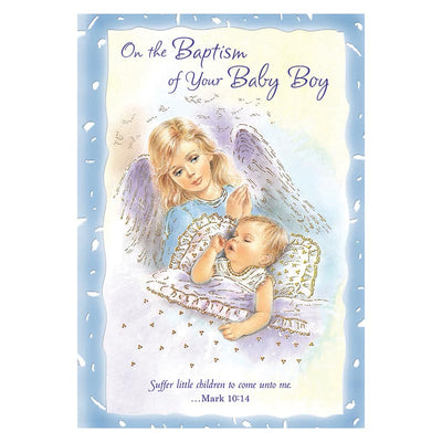 On the Baptism of Your Baby Boy - Boy Baptism Card