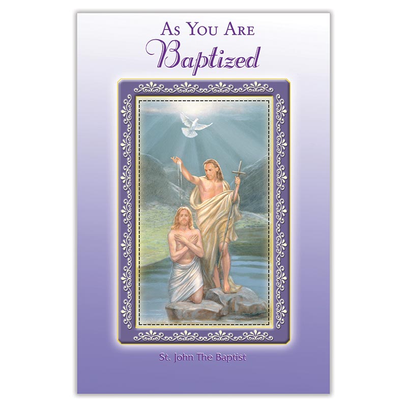 As You Are Baptized - Adult Baptism Card w/ Removable Prayer Card