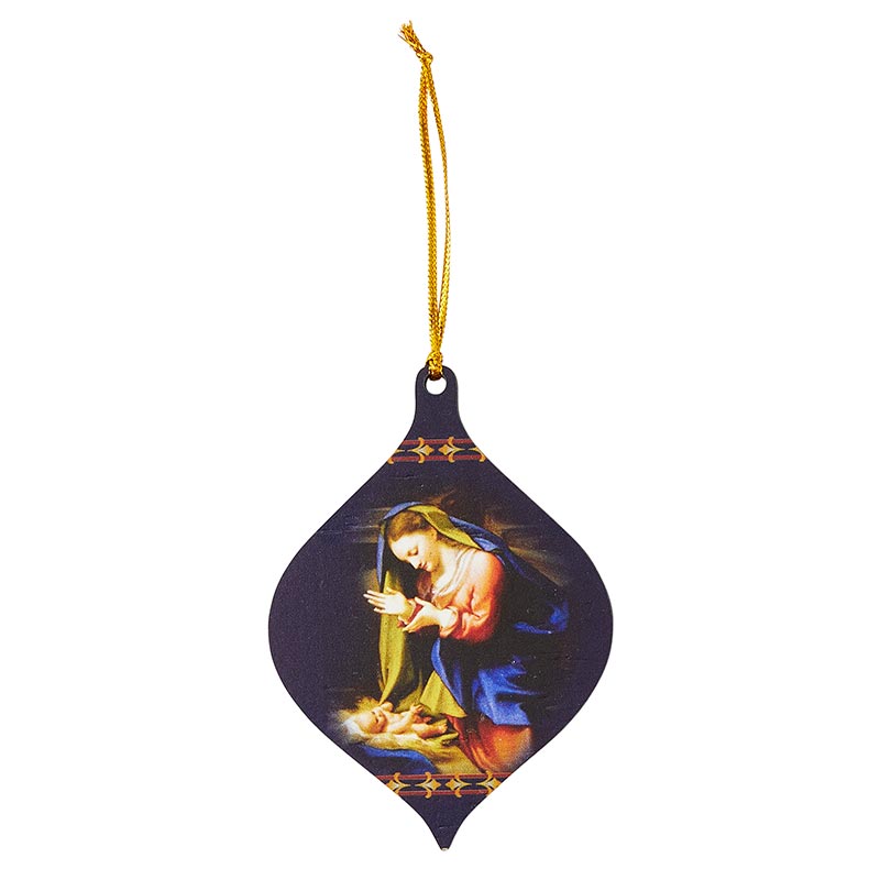 Madonna Worshiping The Child by Correggio Christmas Ornament