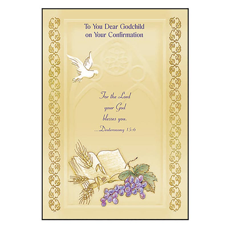 To You Dear Godchild on Your Confirmation Card
