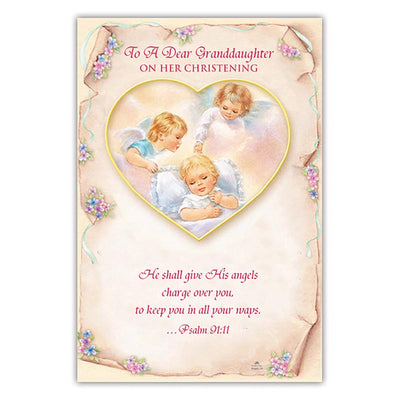 To a Dear Granddaughter on Her Christening - Granddaughter Christening Card