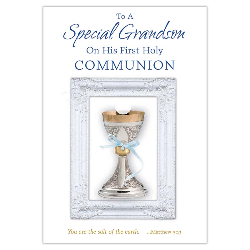 To A Special Grandson on His First Holy Communion Card