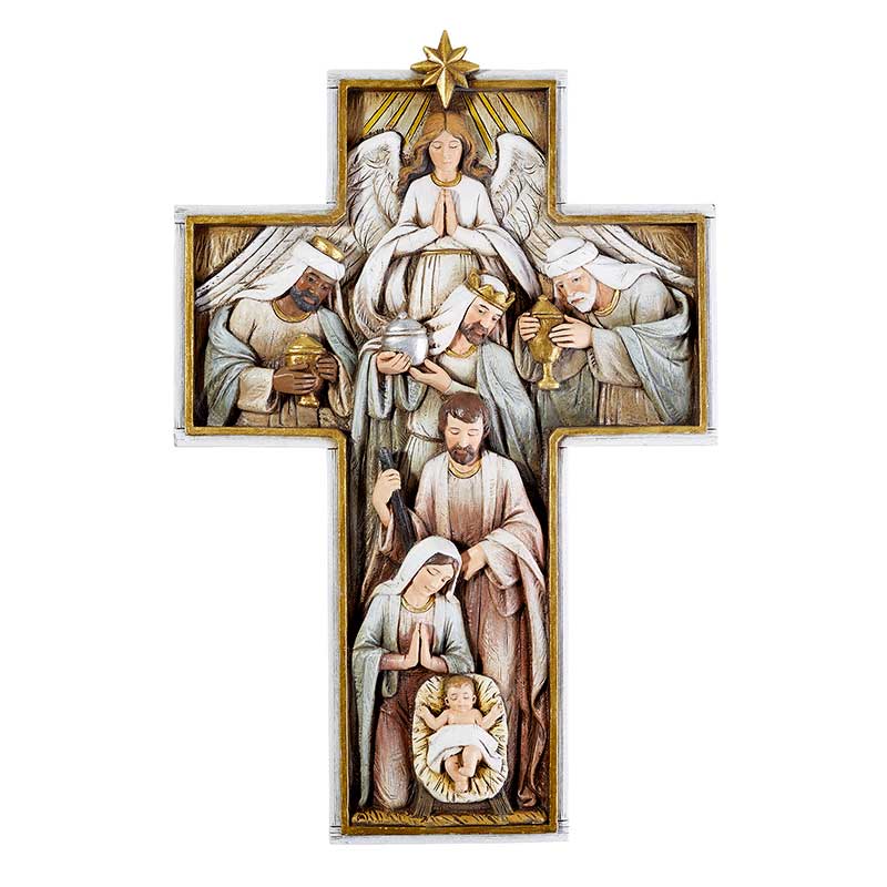 Nativity Cross - Plaque