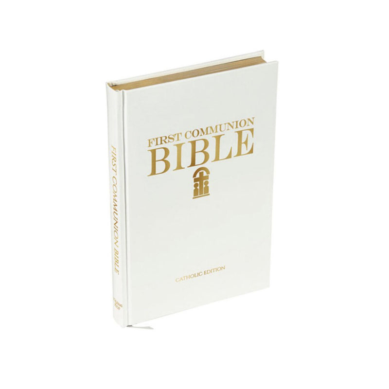 First Communion Bible Catholic Edition (White Leather)